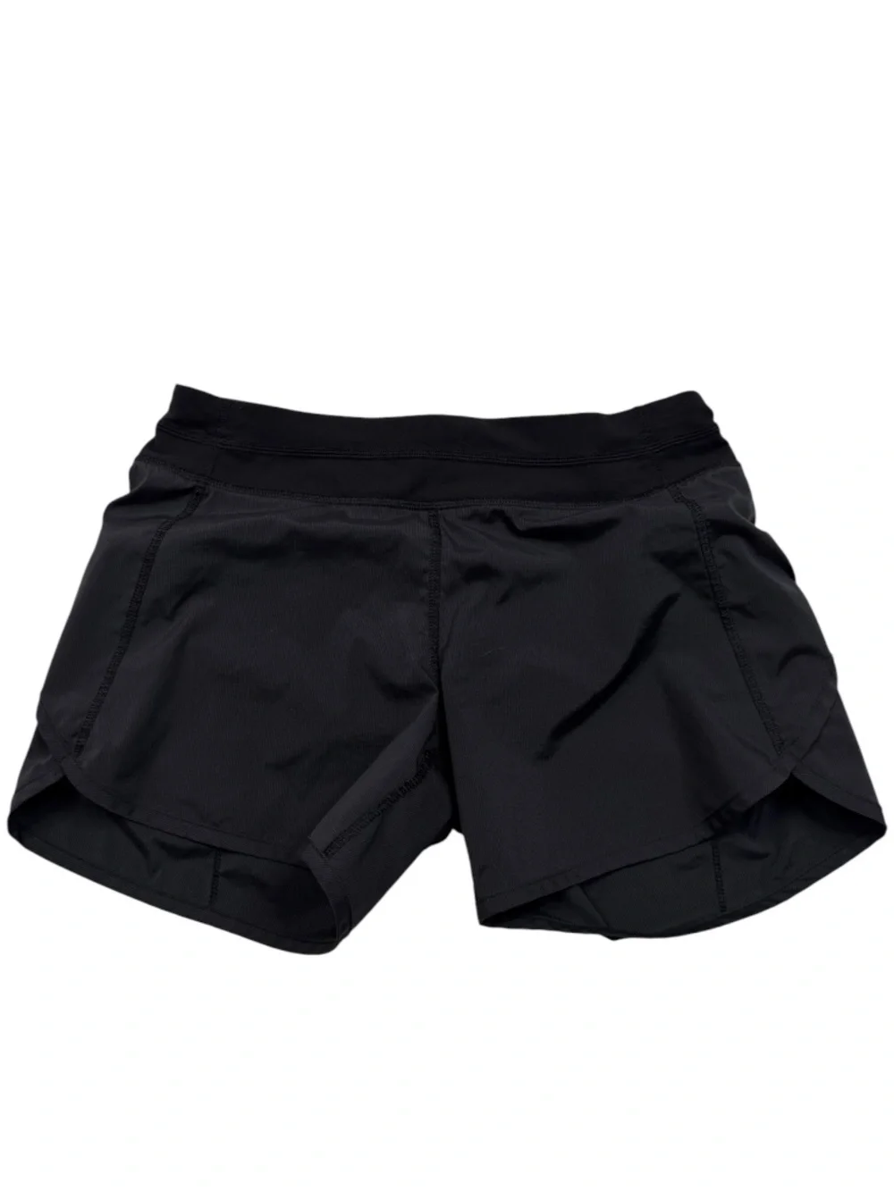 Ivivva Girls Size 14 Black Running Athletic Shorts Built In Liner Zip Pocket